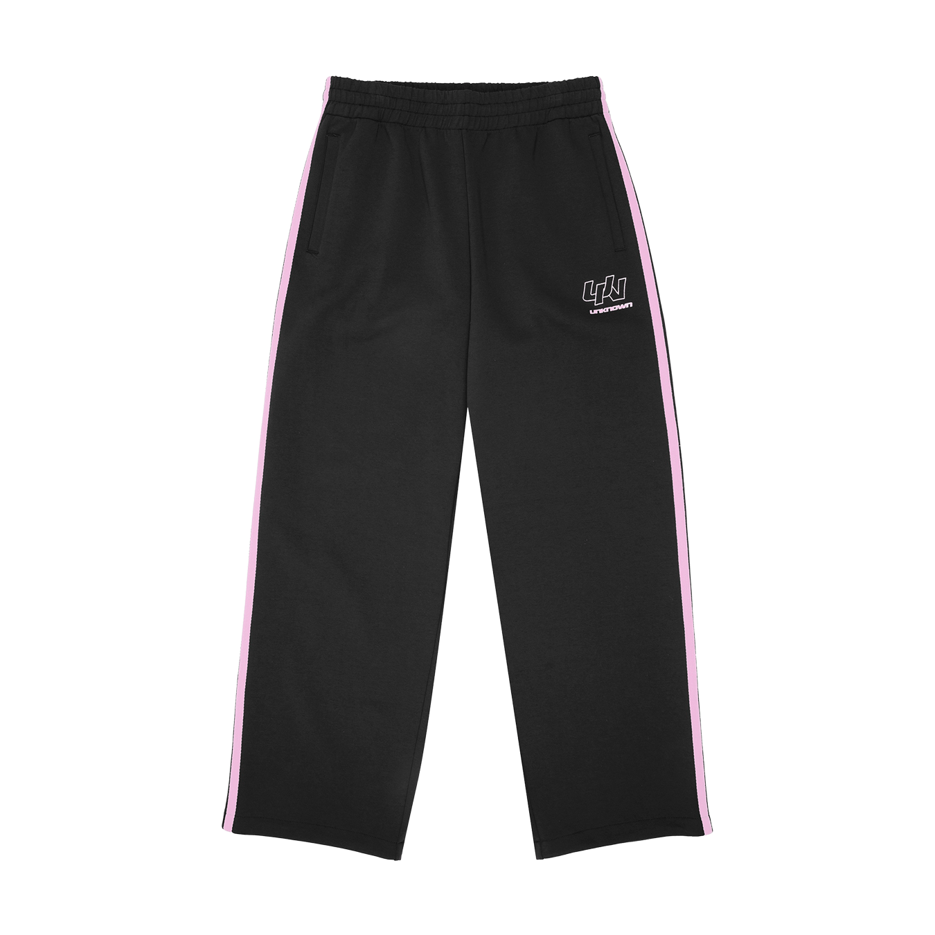 Unknown Pink Stripe Track Pants — XXS — Front View