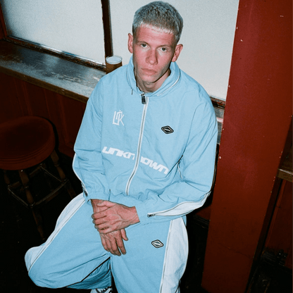 Unknown x Rizla Zip Track Pants 'Blue' — XXS — Back View