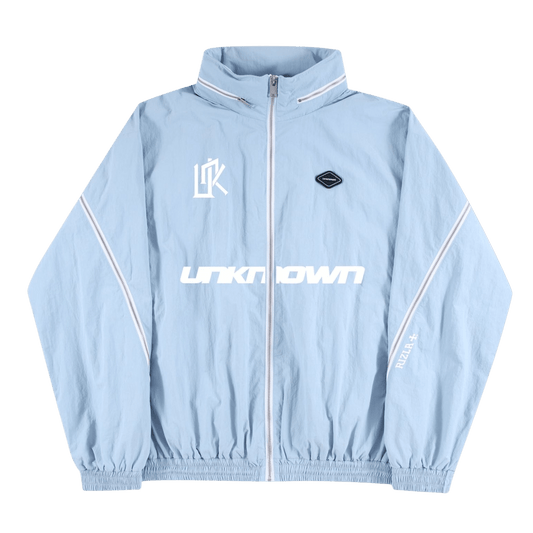 Unknown x Rizla Zip Track Jacket 'Blue' — XXS — Front View