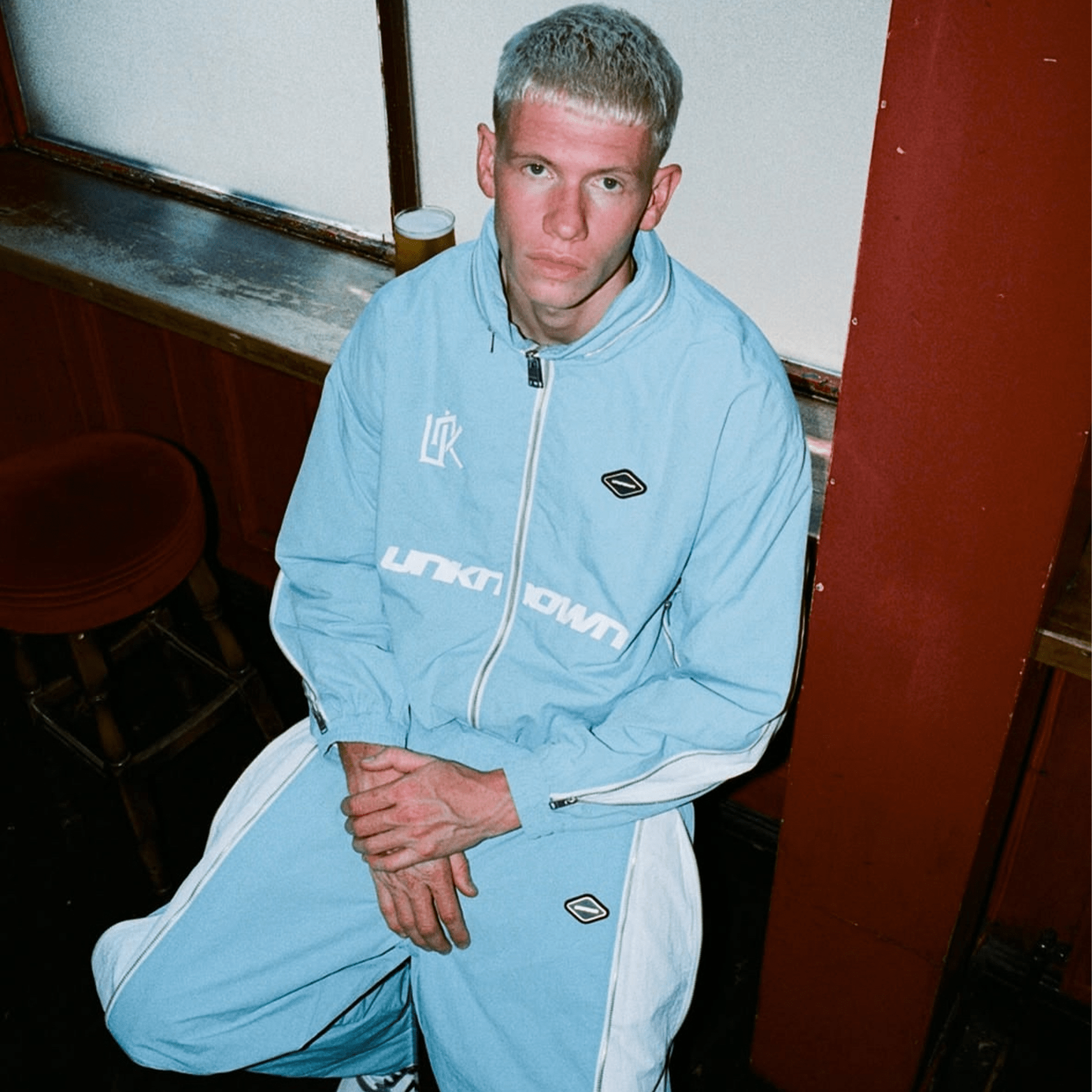 Unknown x Rizla Zip Track Jacket 'Blue' — XXS — Back View