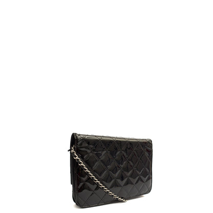 Chanel Cross Body Wallet on Chain in Black, Patent Leather — Alternate View 11