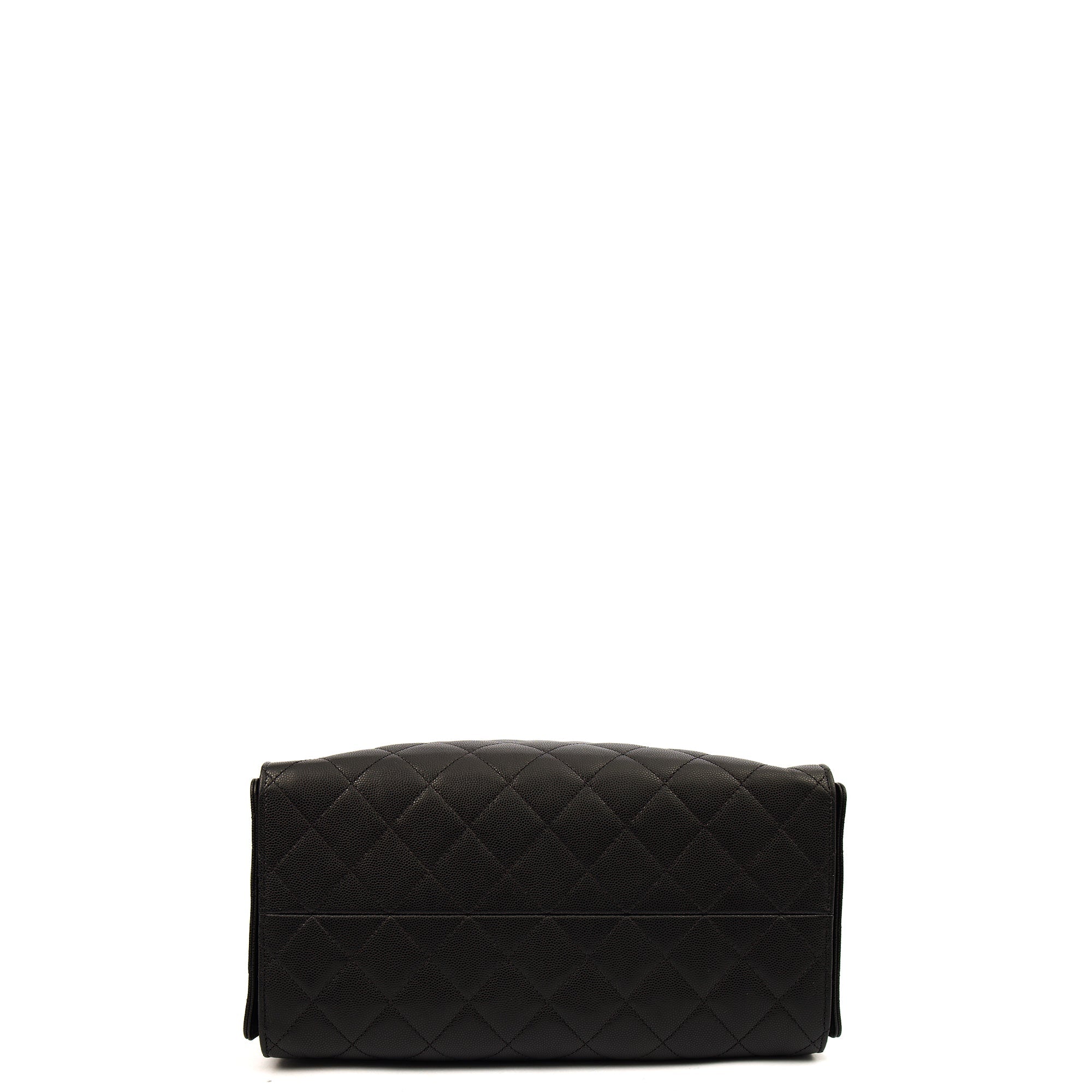 Chanel 25 - Medium in Black, Caviar Leather — Detail View