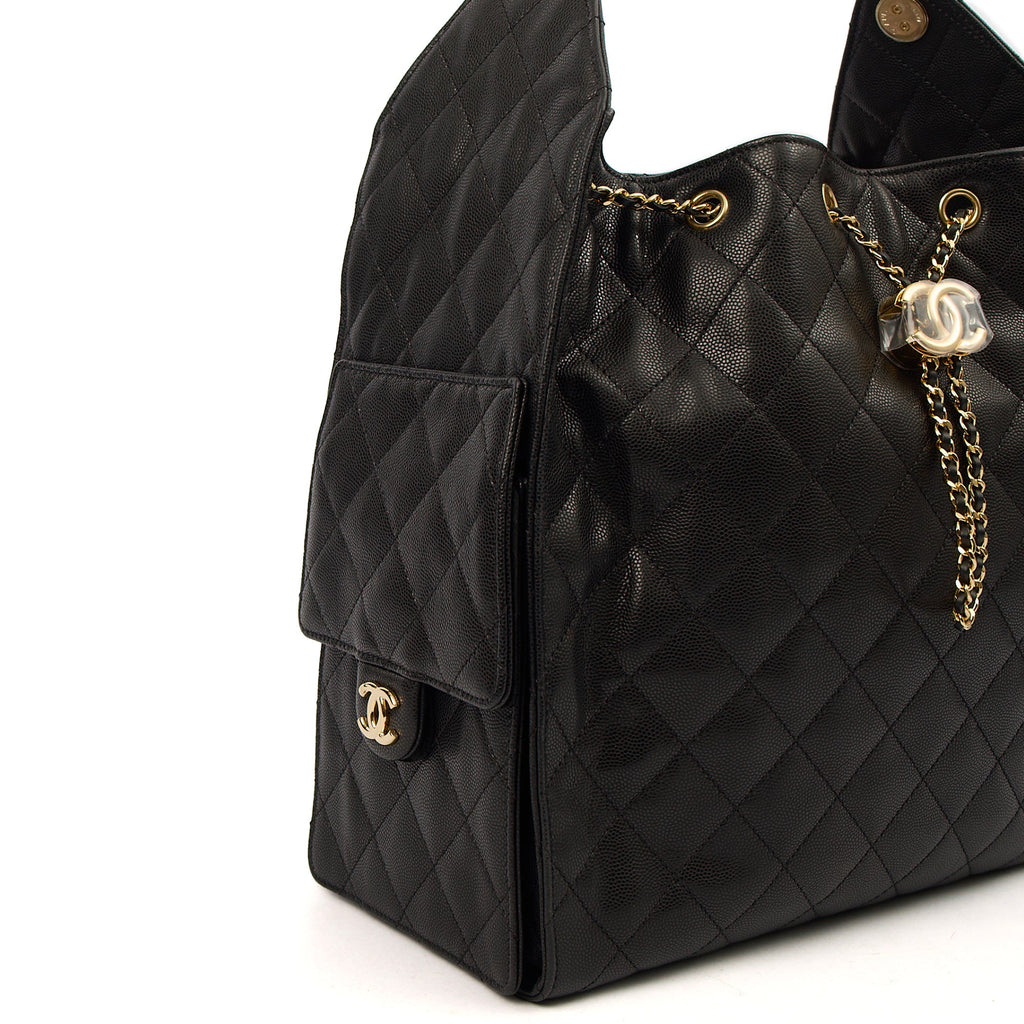 Chanel 25 - Medium in Black, Caviar Leather — Alternate View 7