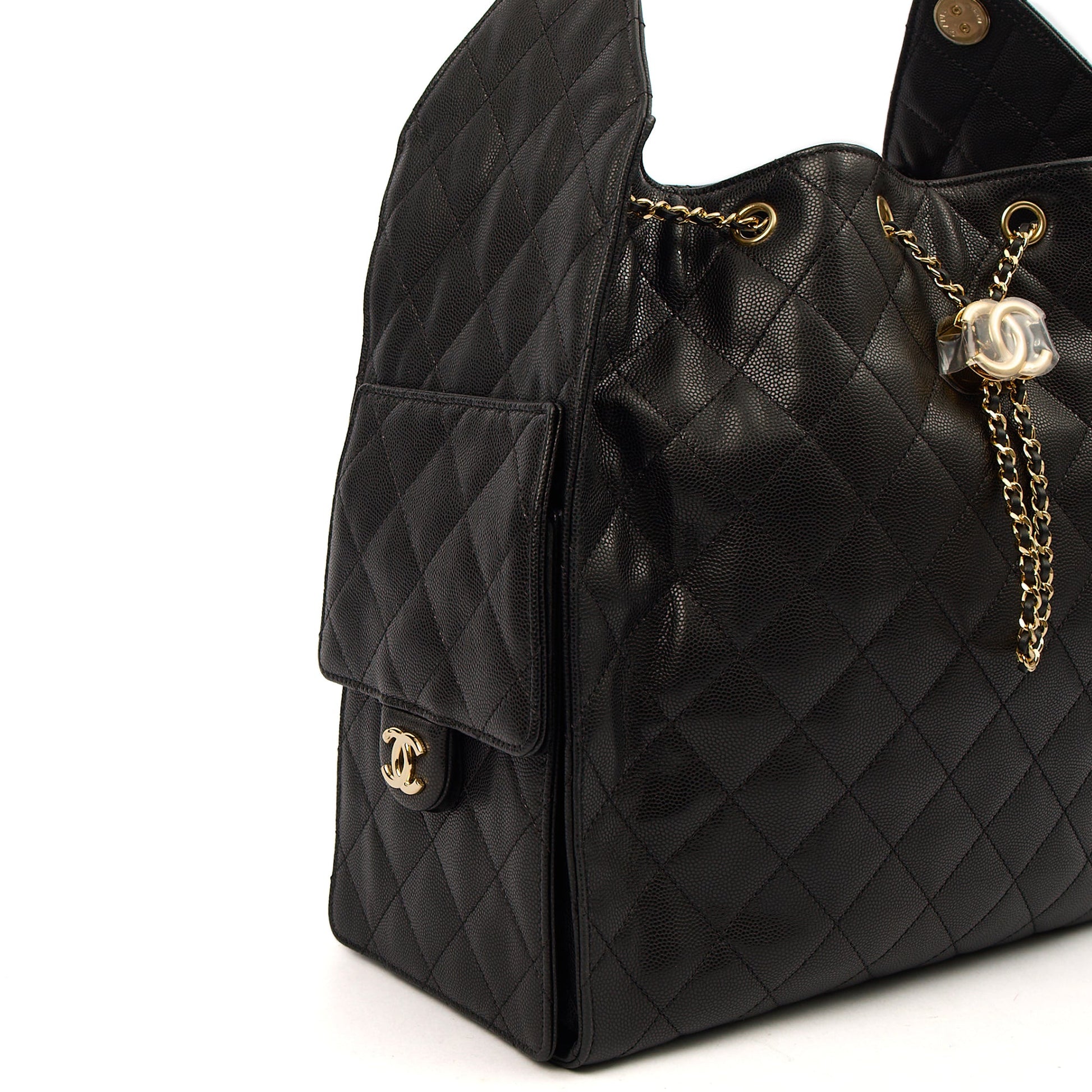Chanel 25 - Medium in Black, Caviar Leather — Alternate View 7