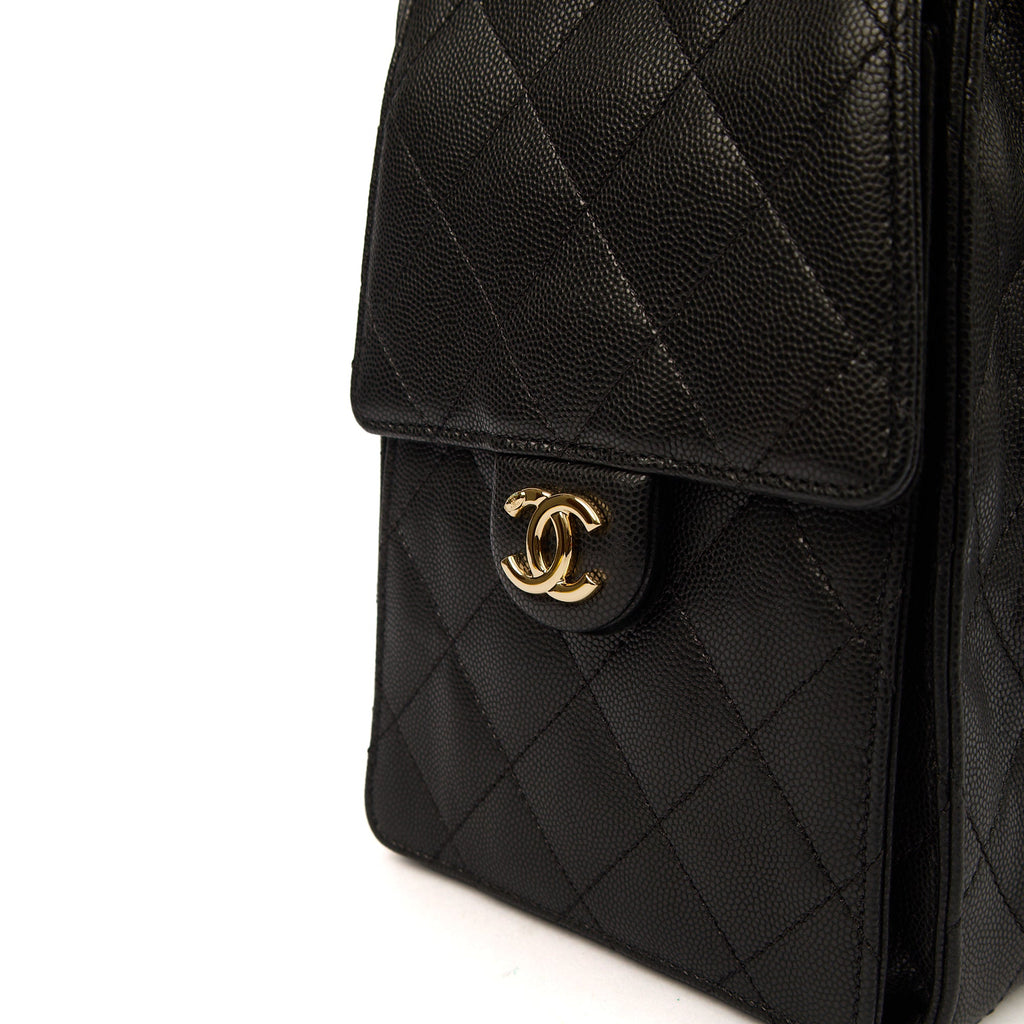 Chanel 25 - Medium in Black, Caviar Leather — Alternate View 10