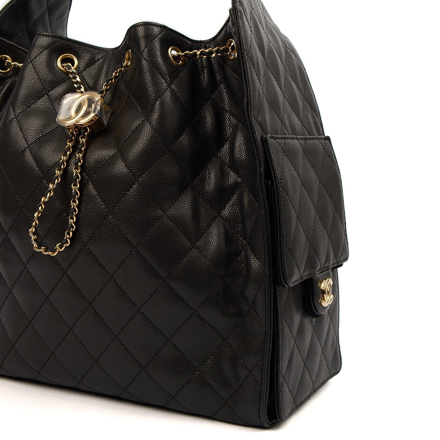 Chanel 25 - Medium in Black, Caviar Leather — Alternate View 9