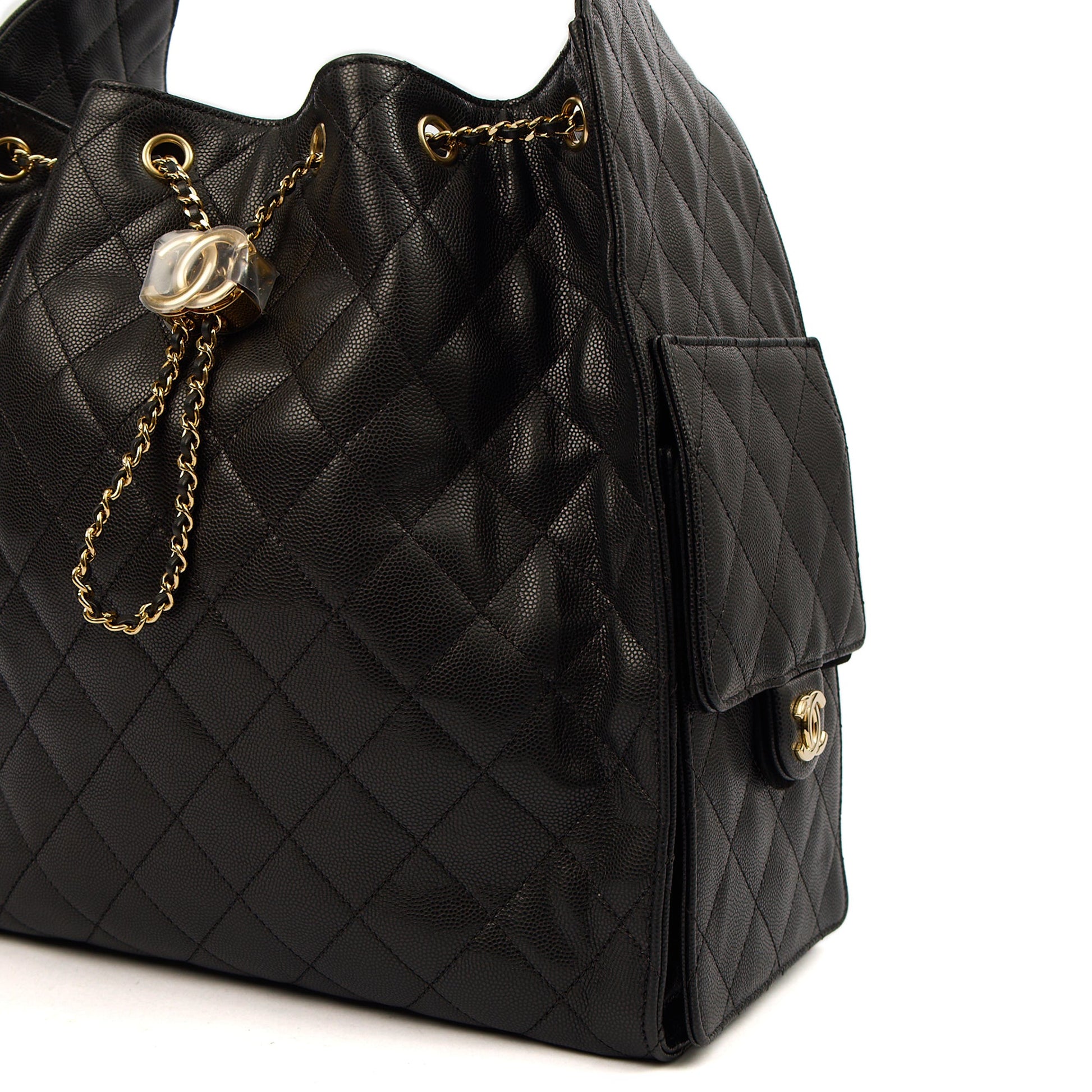Chanel 25 - Medium in Black, Caviar Leather — Alternate View 9