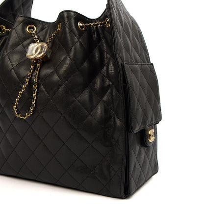 Chanel 25 - Medium in Black, Caviar Leather — Alternate View 9