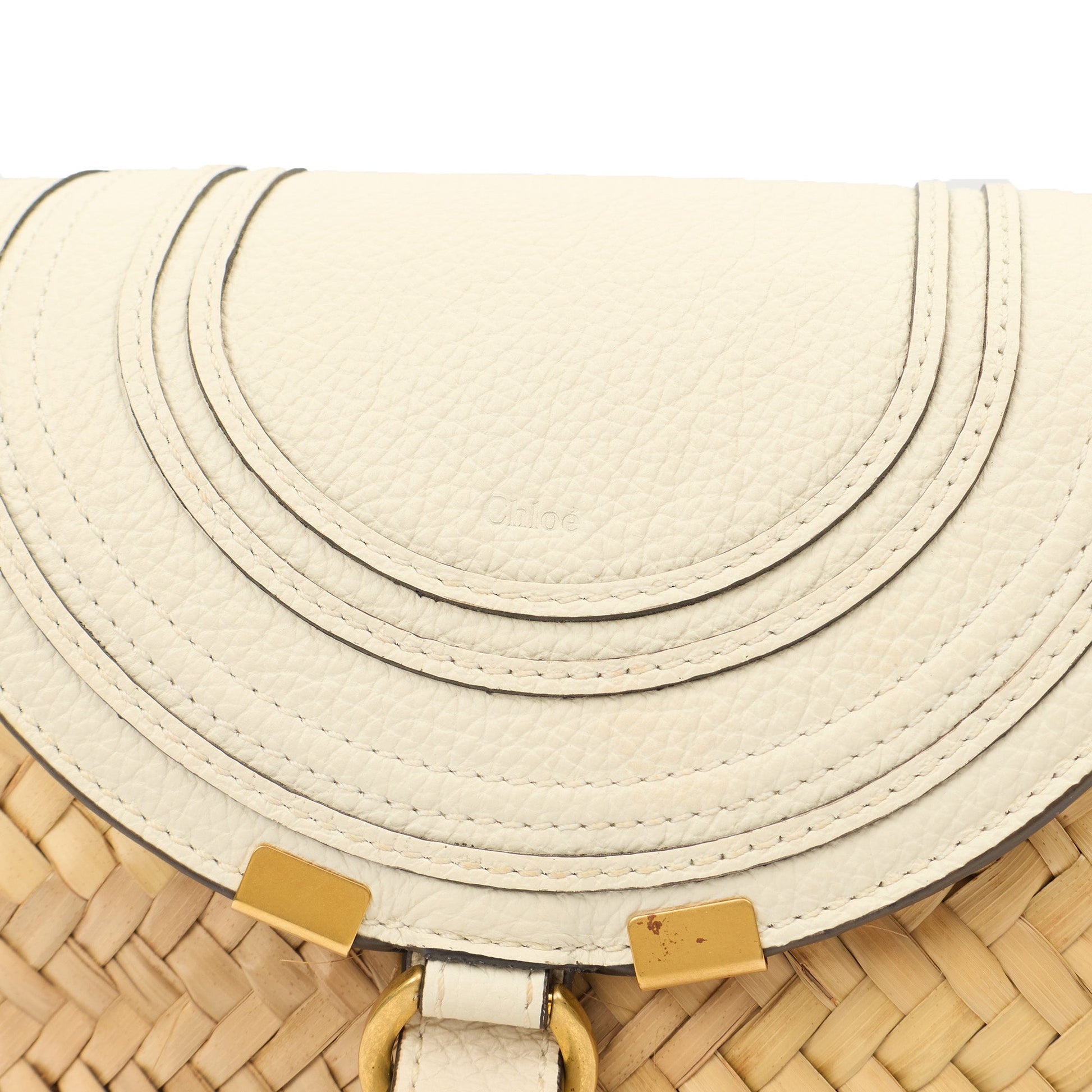 Chloe Tote Marcie Basket Bag- Mini in Neutral, Other — Lifestyle View