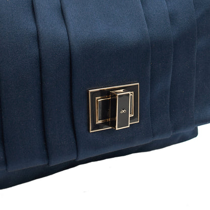 Anya Hindmarch Shoulder Bag Shoulder Bag in Navy, Fabric — Side View
