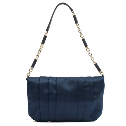 Anya Hindmarch Shoulder Bag Shoulder Bag in Navy, Fabric — Top View