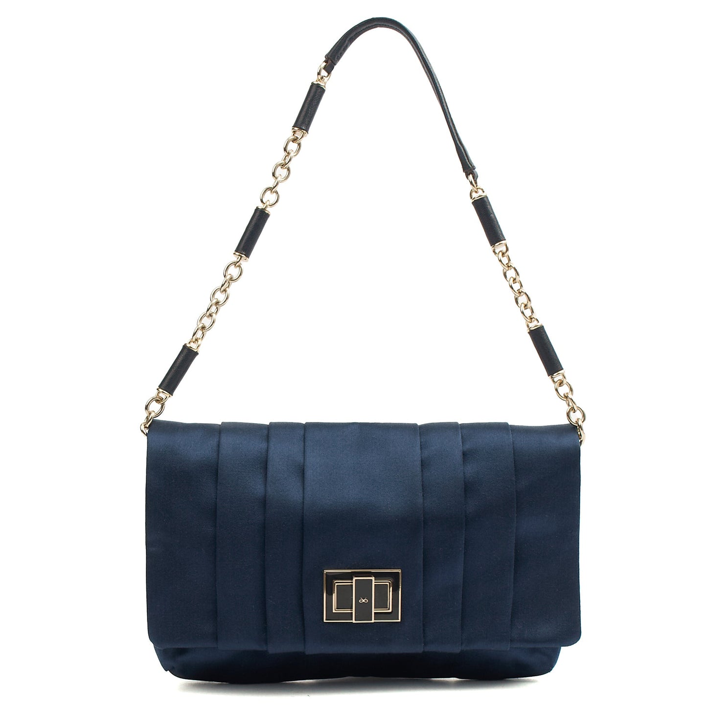 Anya Hindmarch Shoulder Bag Shoulder Bag in Navy, Fabric — Front View