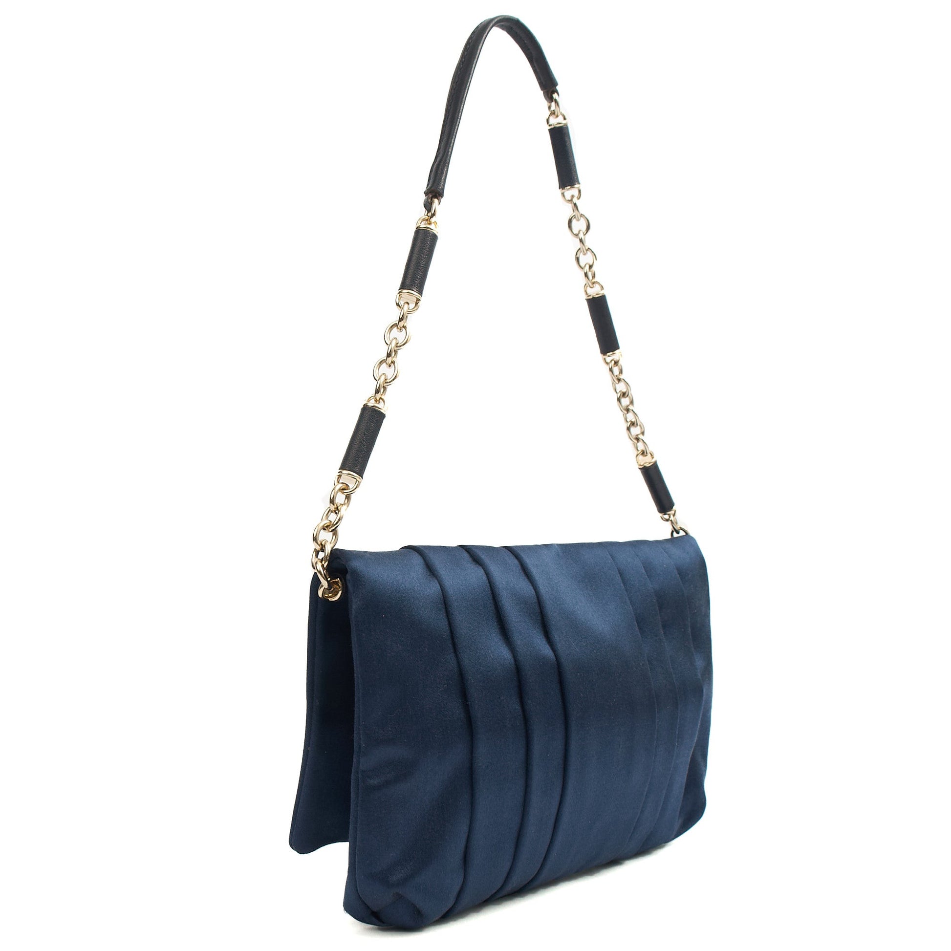 Anya Hindmarch Shoulder Bag Shoulder Bag in Navy, Fabric — Back View