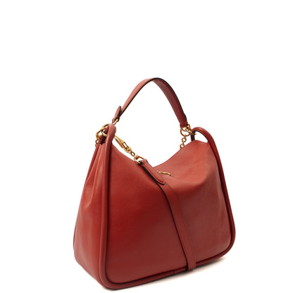 Mulberry Tote Leighton - Small in Red, Calfskin Leather — Side View