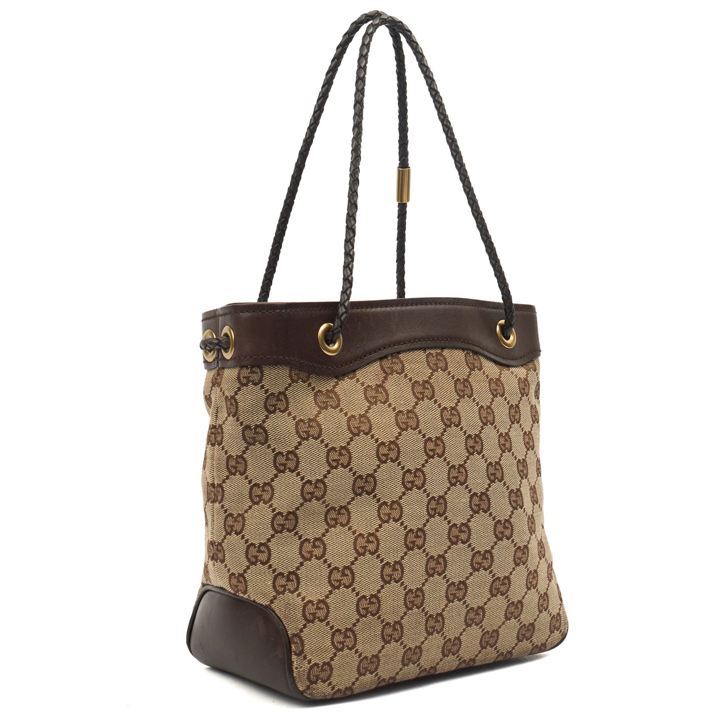 Gucci Tote in GG Supreme, Fabric — Back View