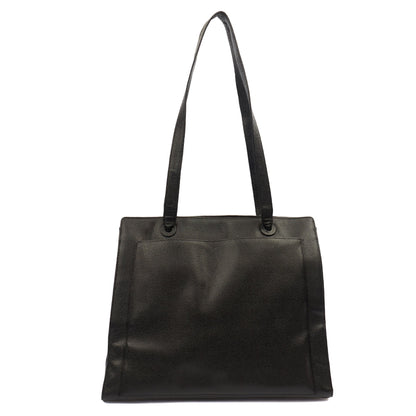 Chanel Tote Vintage Tote in Black, Caviar Leather — Top View