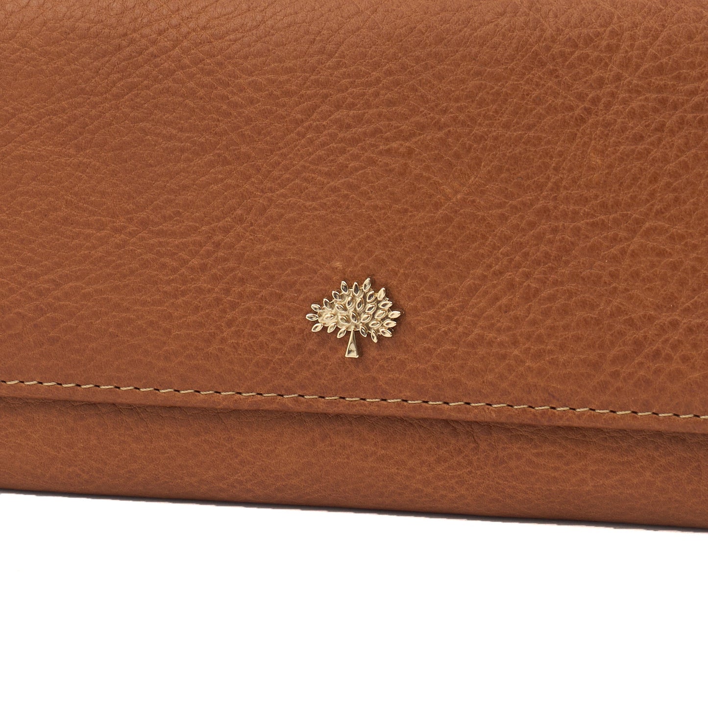 Mulberry Purse Wallet in Oak, Leather — Side View