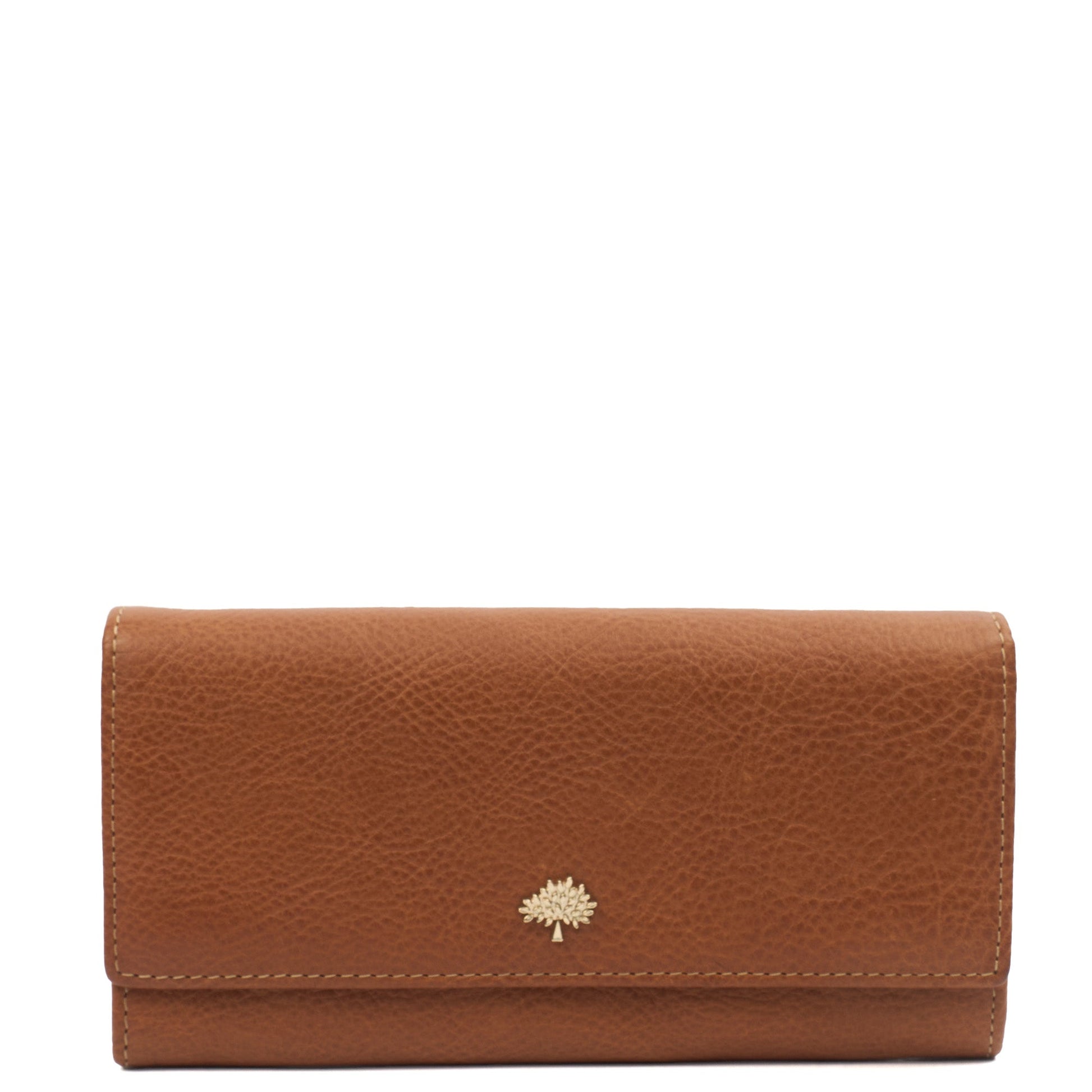 Mulberry Purse Wallet in Oak, Leather — Front View