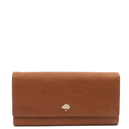 Mulberry Purse Wallet in Oak, Leather — Front View