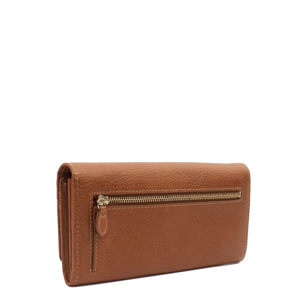 Mulberry Purse Wallet in Oak, Leather — Back View