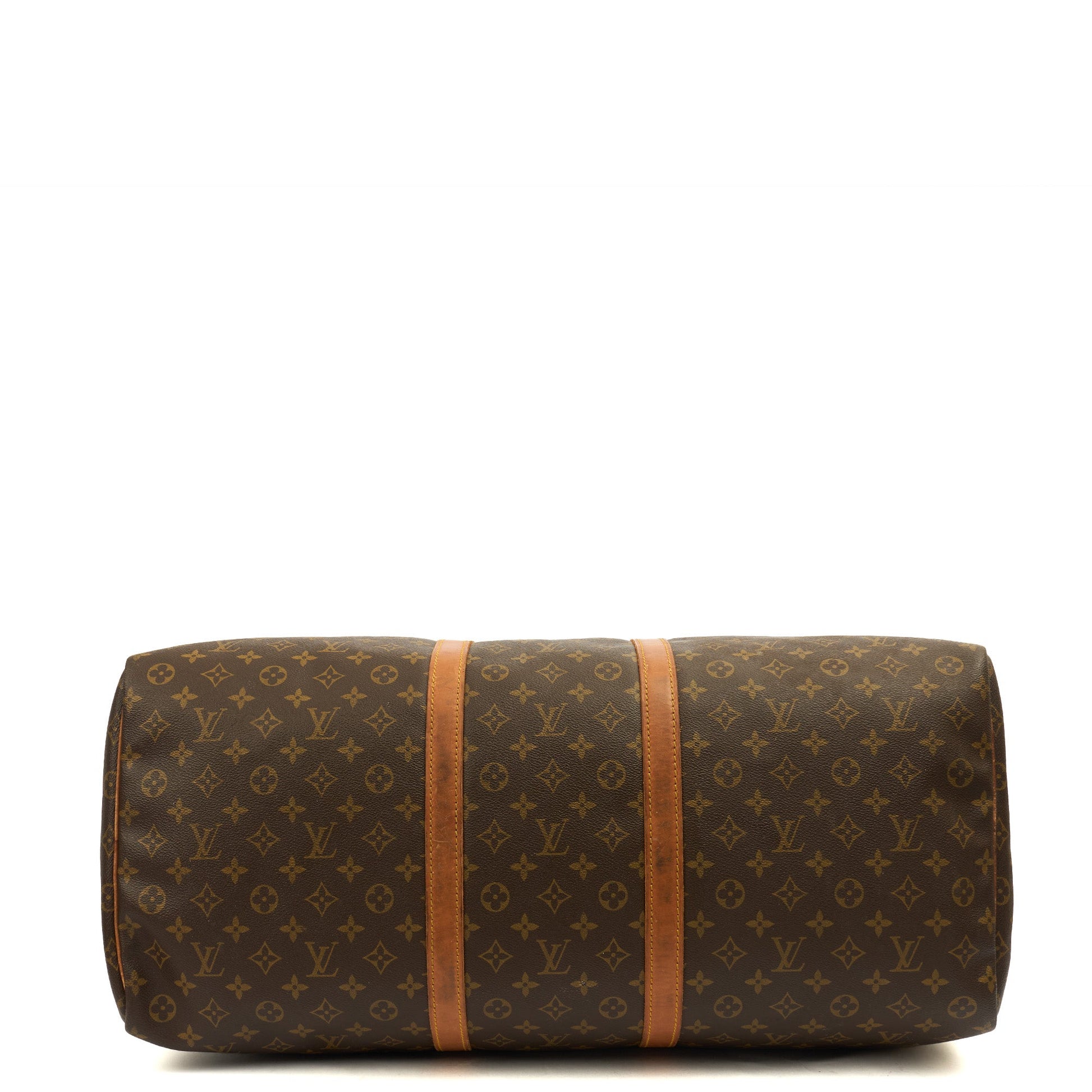 Louis Vuitton Soft Sided Keepall 60 in Monogram, Canvas — Detail View