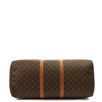 Louis Vuitton Soft Sided Keepall 60 in Monogram, Canvas — Detail View