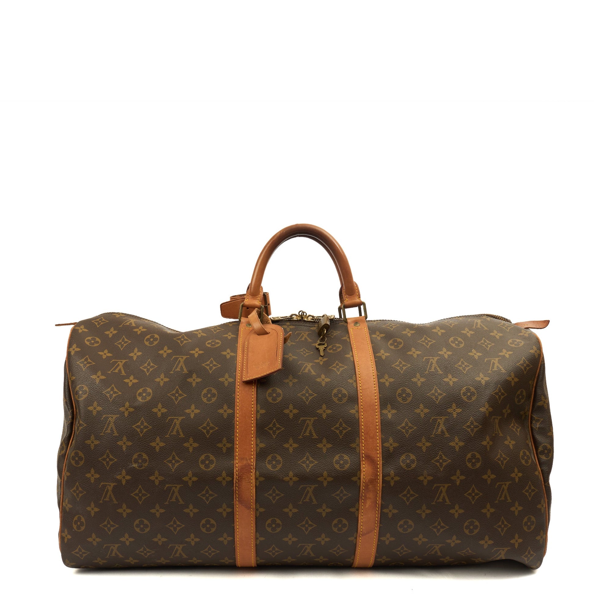 Louis Vuitton Soft Sided Keepall 60 in Monogram, Canvas — Top View