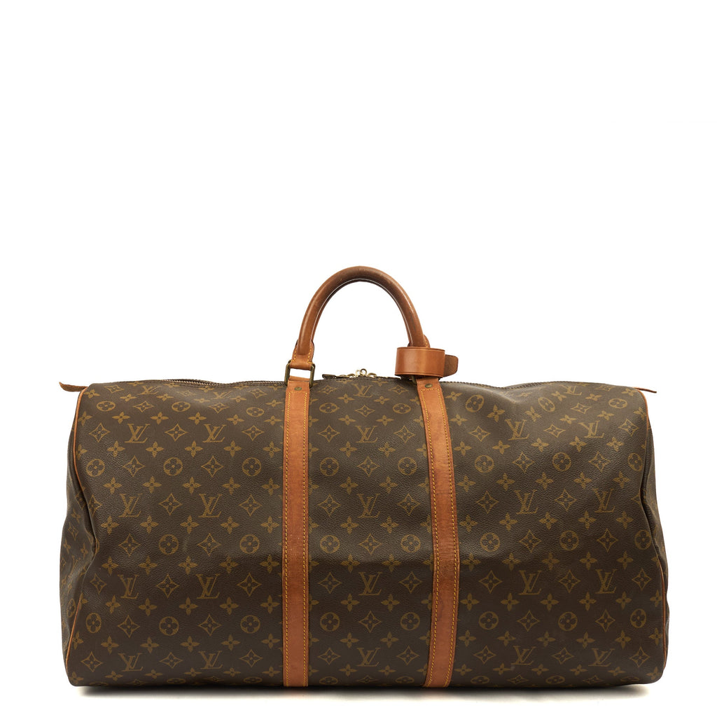 Louis Vuitton Soft Sided Keepall 60 in Monogram, Canvas — Front View