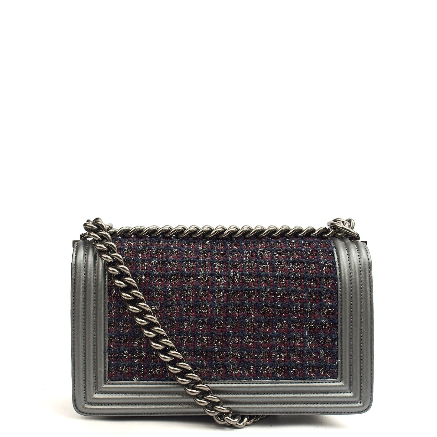 Chanel Shoulder Bag Boy - Medium in Multi, Fabric — Back View