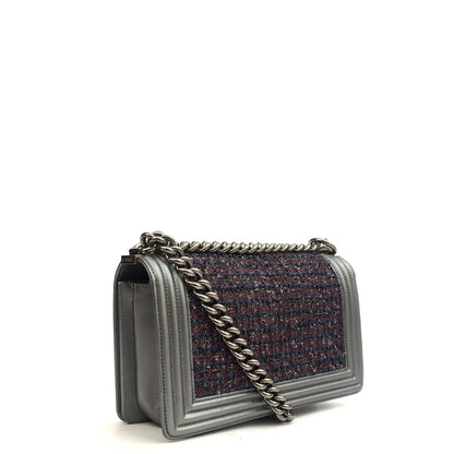 Chanel Shoulder Bag Boy - Medium in Multi, Fabric — Side View
