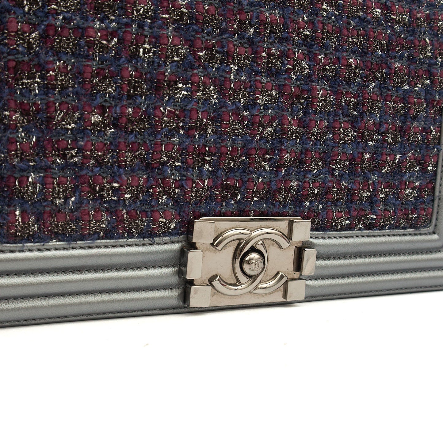 Chanel Shoulder Bag Boy - Medium in Multi, Fabric — Lifestyle View