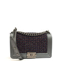 Chanel Shoulder Bag Boy - Medium in Multi, Fabric — Front View