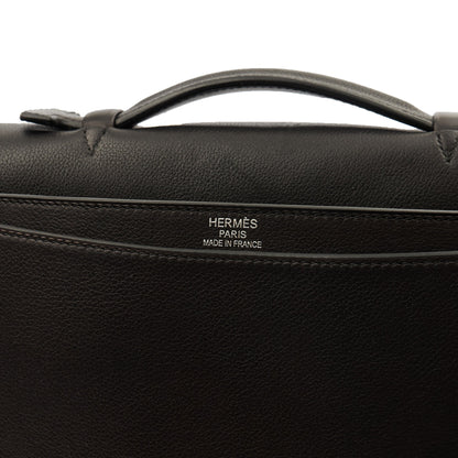 Hermes Sac a Depeches Briefcase in Black, Evercolour — Alternate View 34