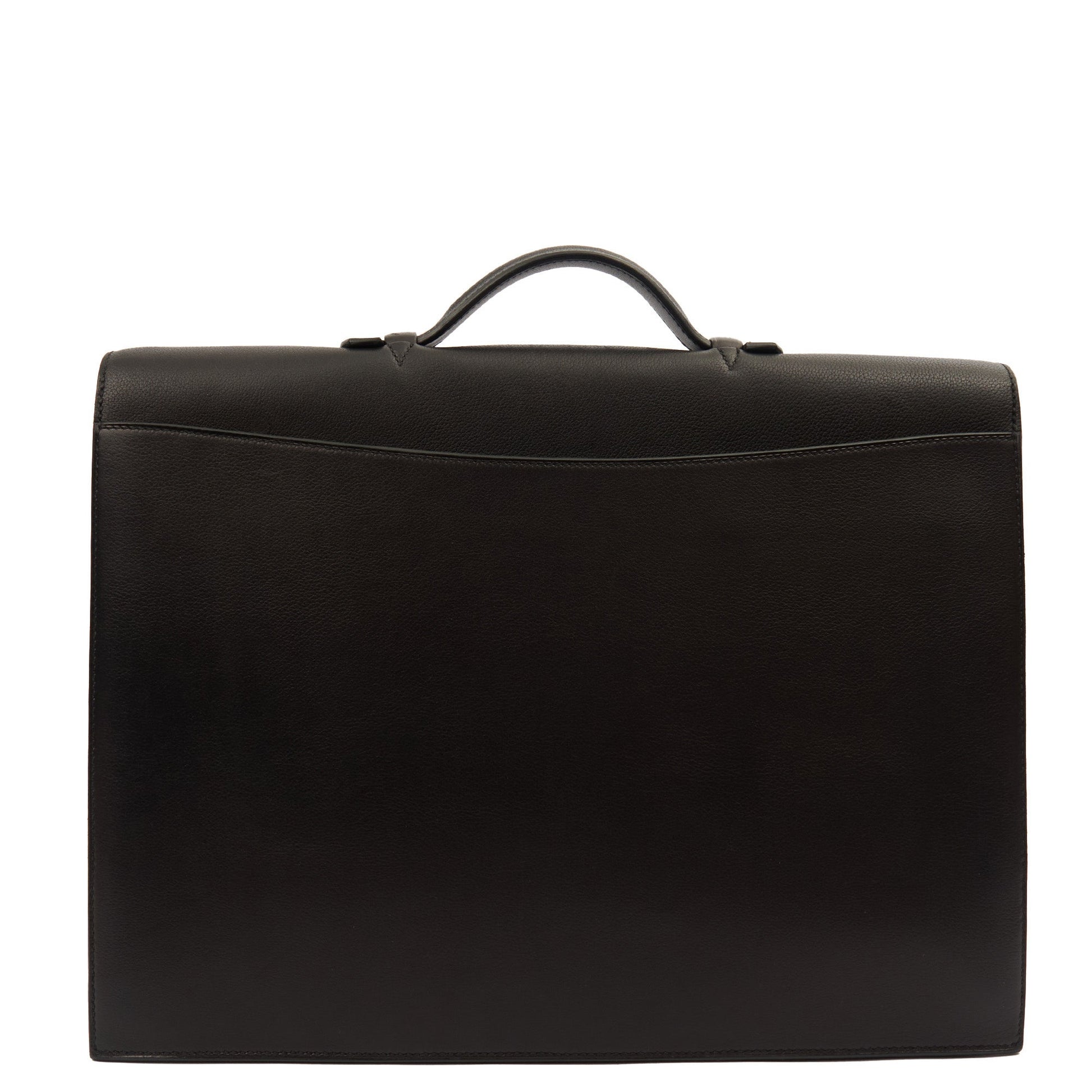 Hermes Sac a Depeches Briefcase in Black, Evercolour — Alternate View 22