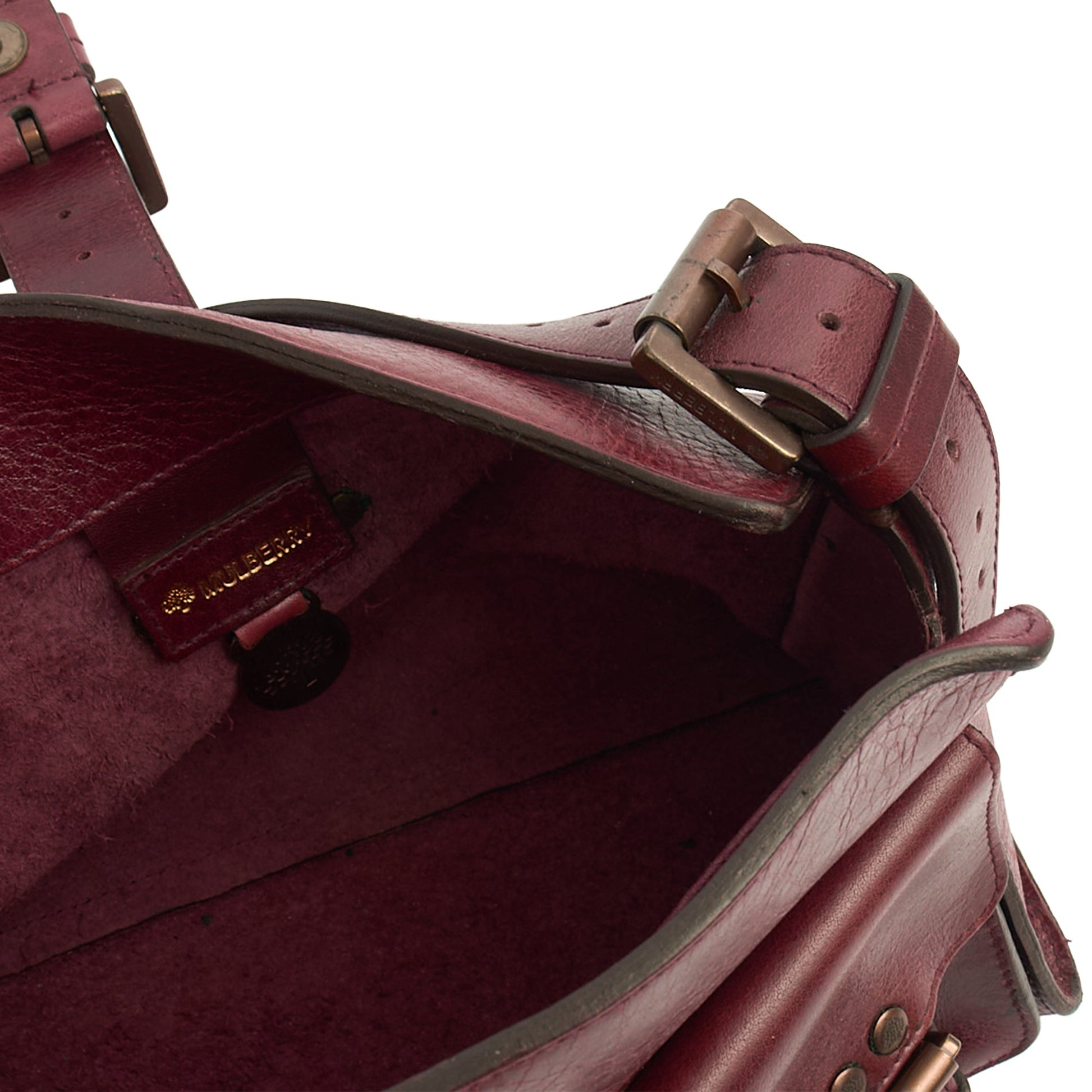 Mulberry Shoulder Bag Blenheim in Red, Calfskin Leather — Detail View