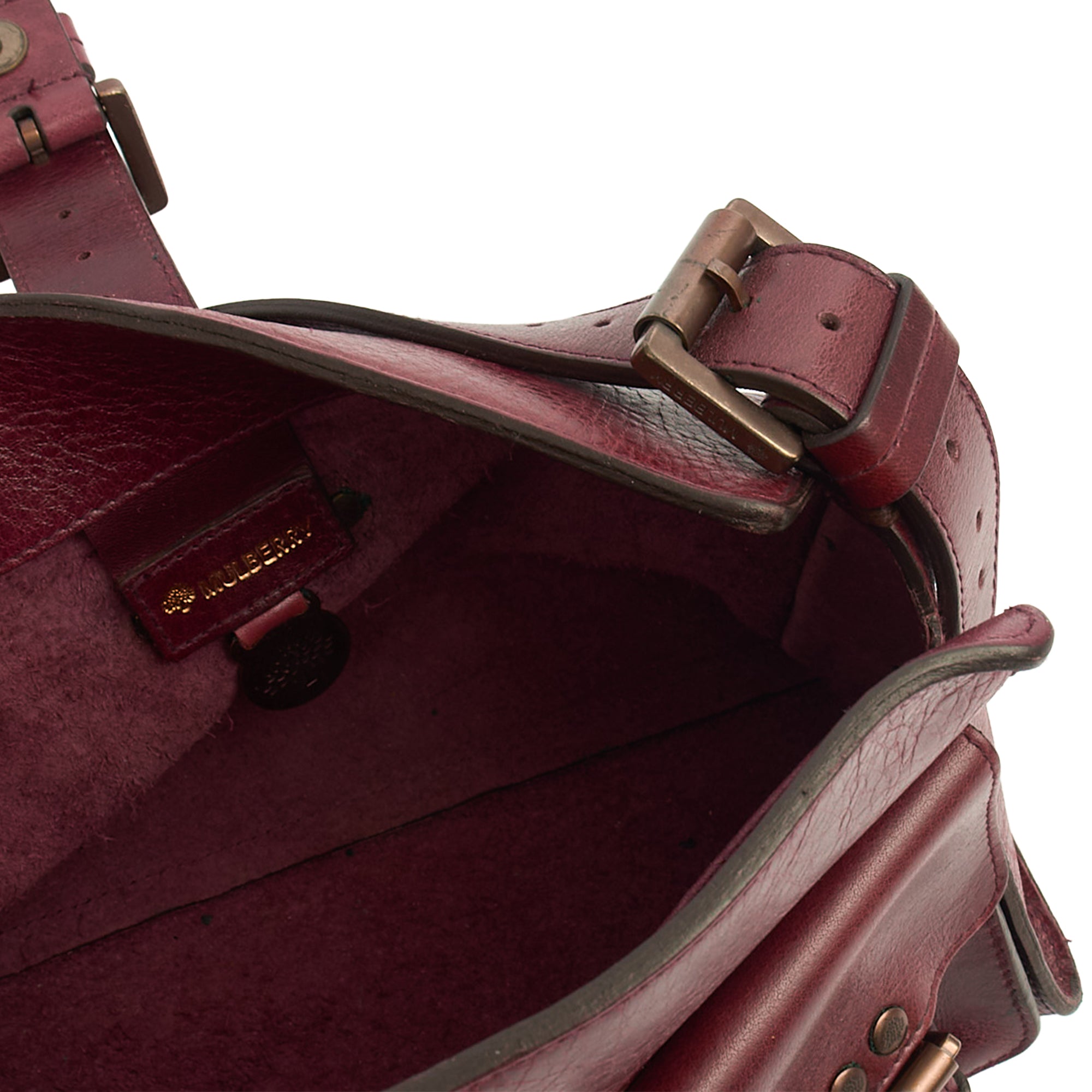 Mulberry Shoulder Bag Blenheim in Red, Calfskin Leather — Detail View