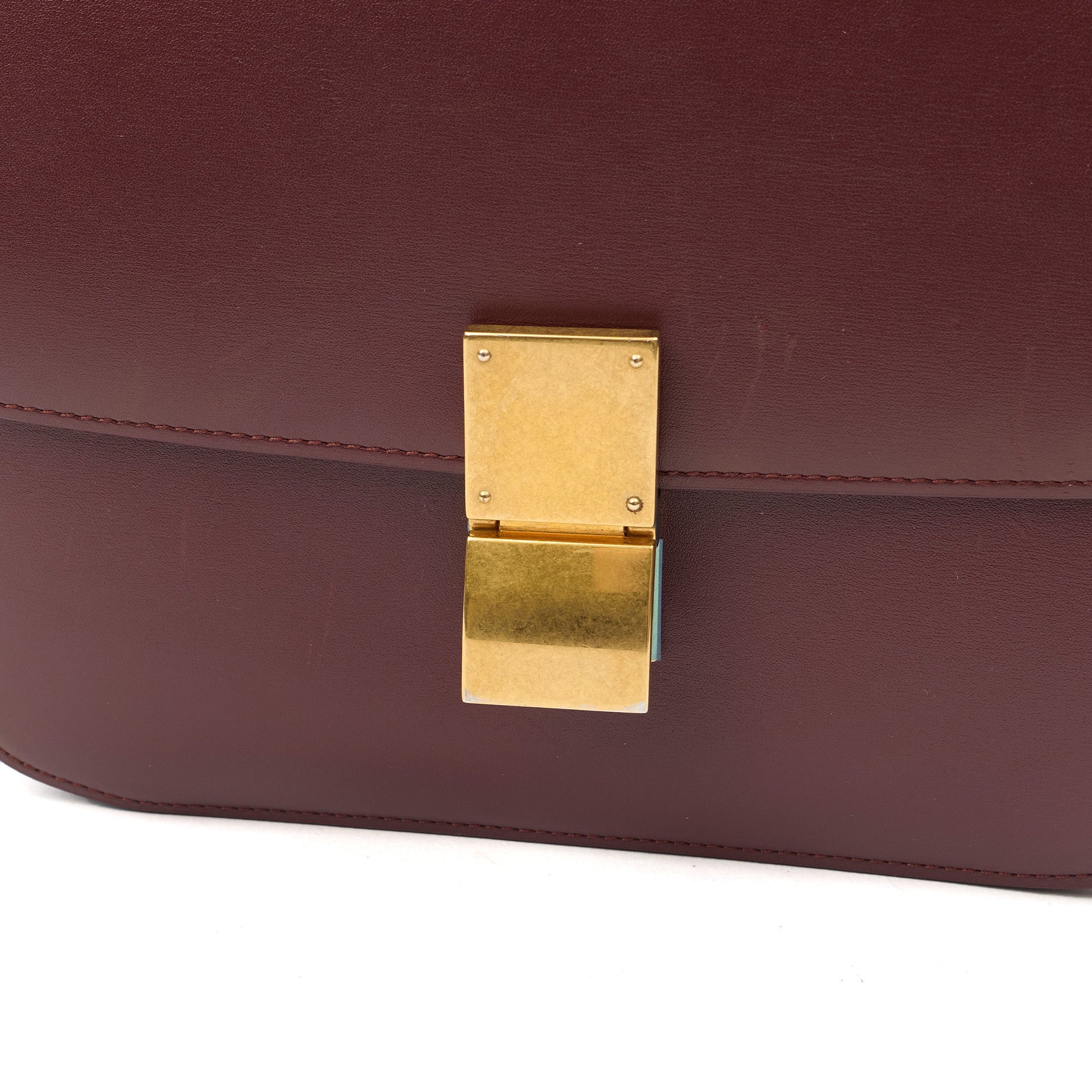 Celine Shoulder Bag Box Bag - Teen in Red, Leather — Alternate View 18
