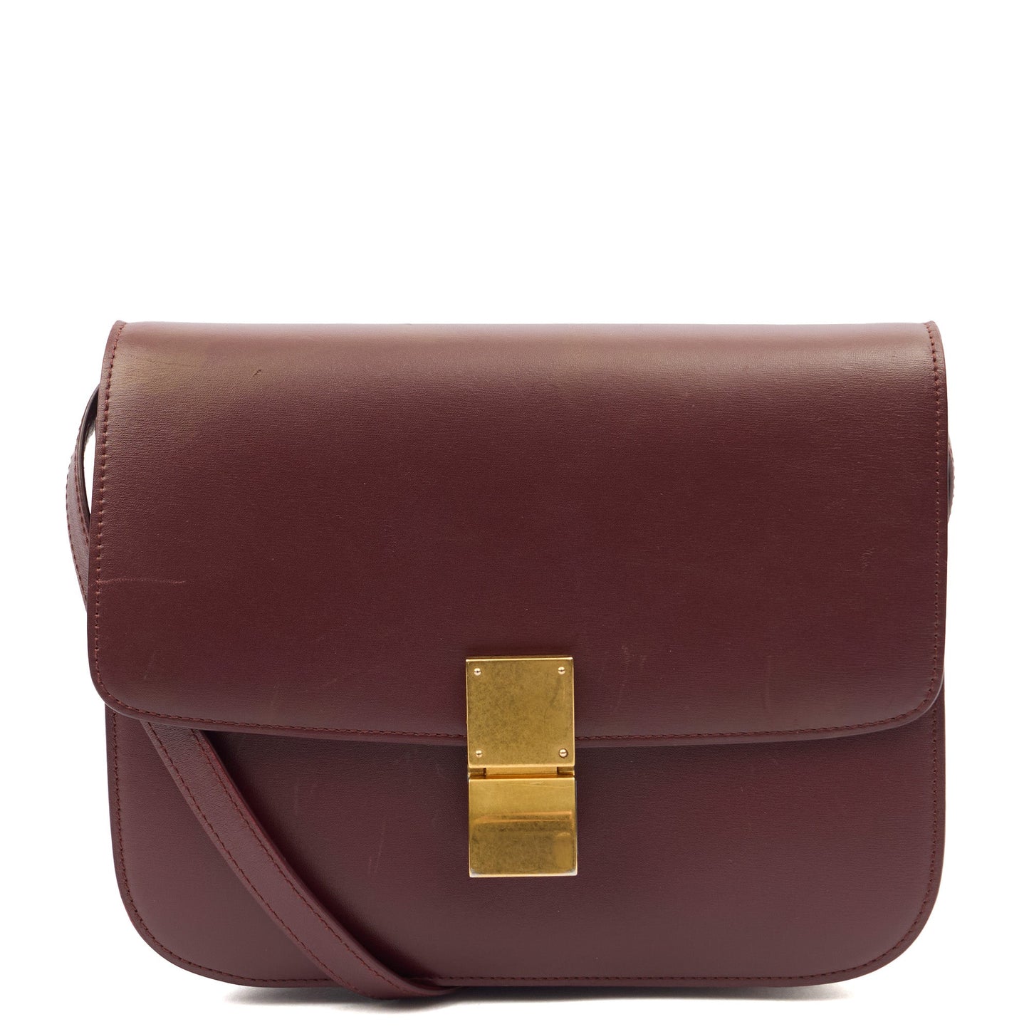 Celine Shoulder Bag Box Bag - Teen in Red, Leather — Alternate View 7