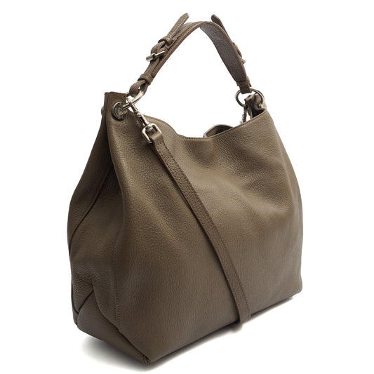 Mulberry Shoulder Bag Freya in Clay, Calfskin Leather — Side View