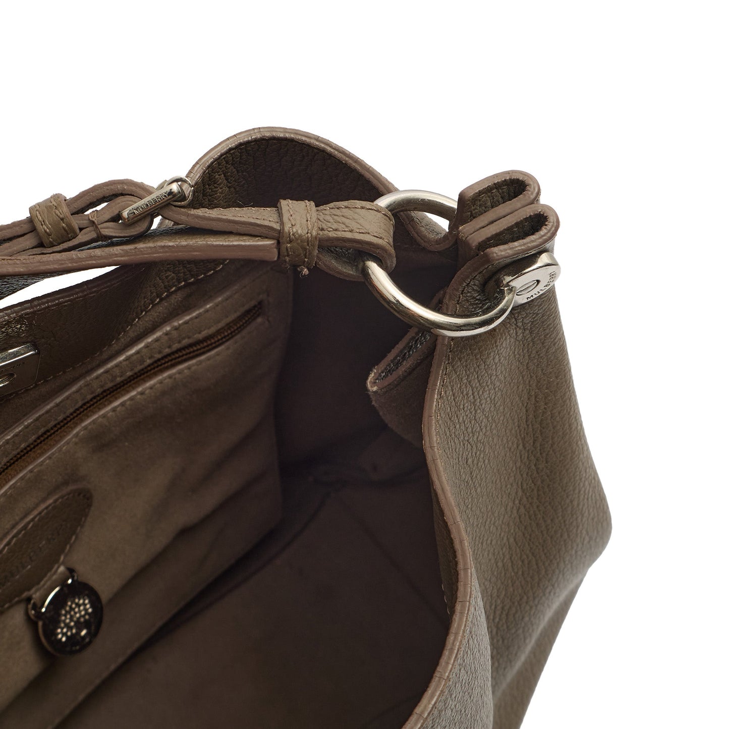 Mulberry Shoulder Bag Freya in Clay, Calfskin Leather — Detail View