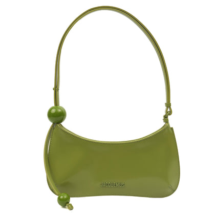 Jacquemus Shoulder Bag Le Bisou Ceinture in Green, Leather — Front View