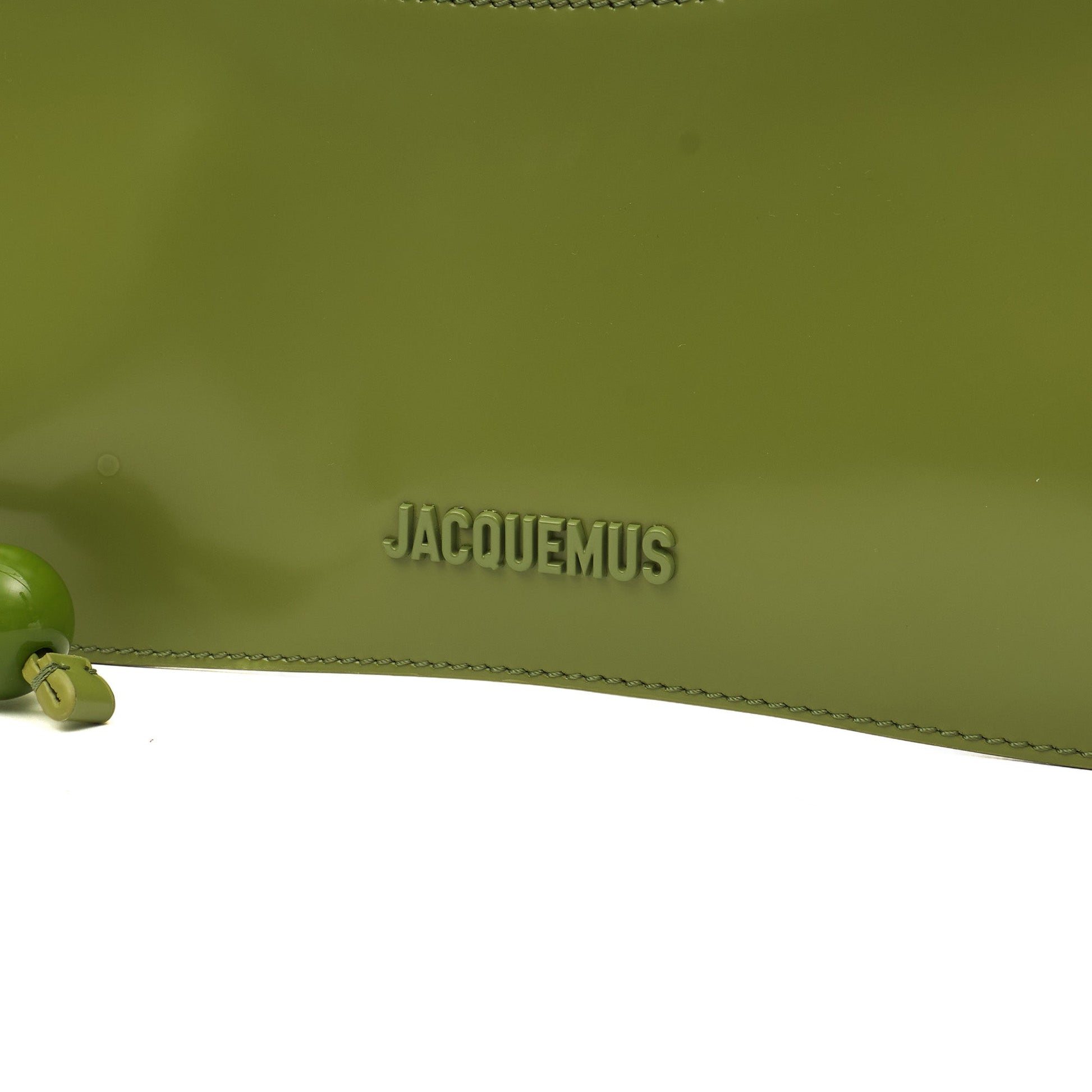Jacquemus Shoulder Bag Le Bisou Ceinture in Green, Leather — Side View