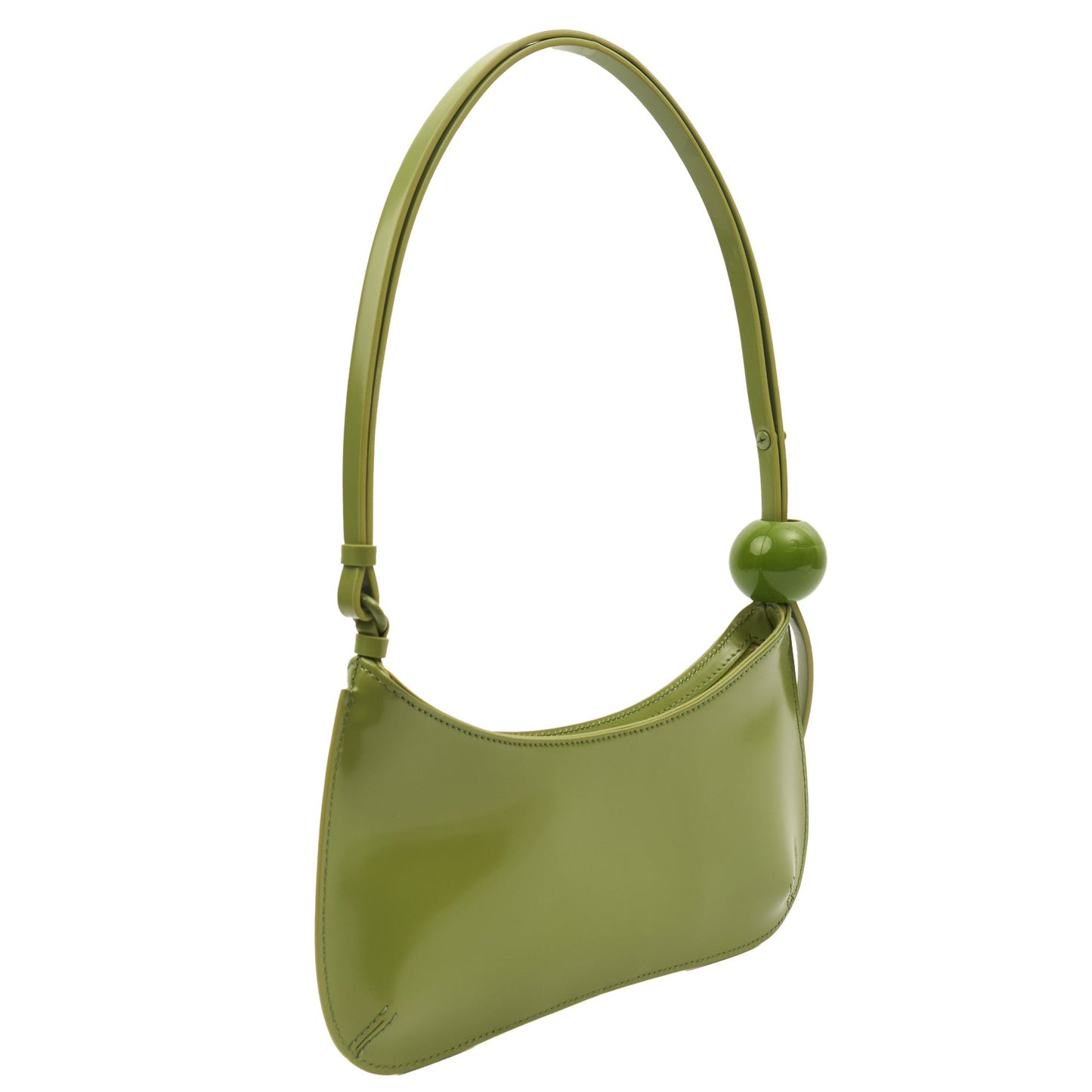 Jacquemus Shoulder Bag Le Bisou Ceinture in Green, Leather — Back View