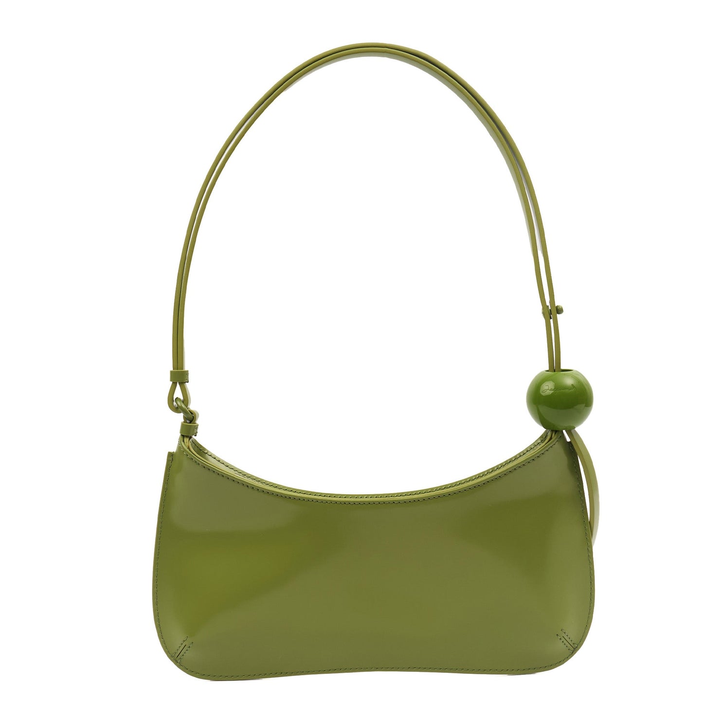 Jacquemus Shoulder Bag Le Bisou Ceinture in Green, Leather — Top View