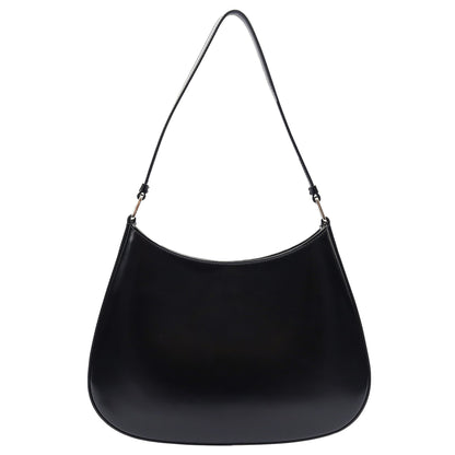 Prada Cross Body Cleo Shoulder Bag in Black, Patent Leather — Back View