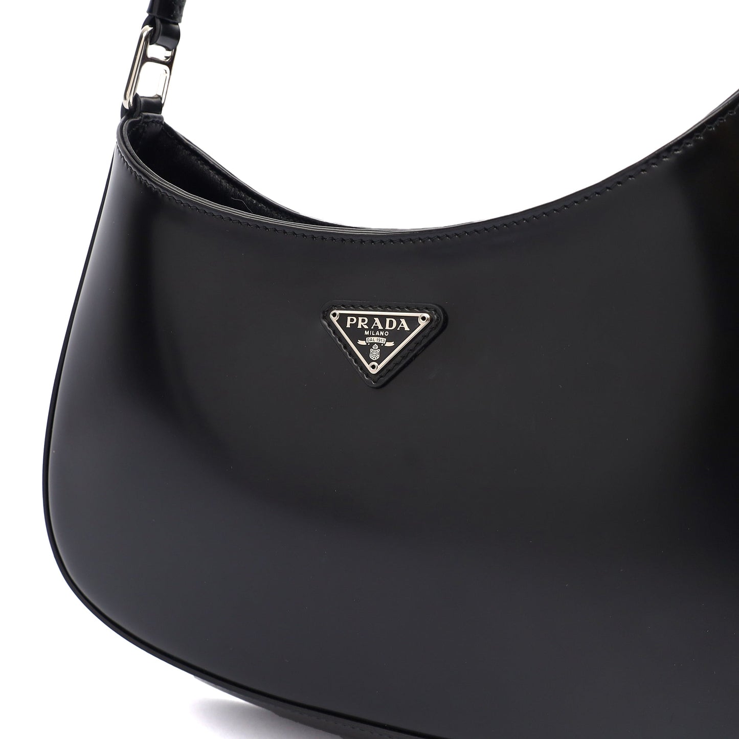 Prada Cross Body Cleo Shoulder Bag in Black, Patent Leather — Alternate View 12