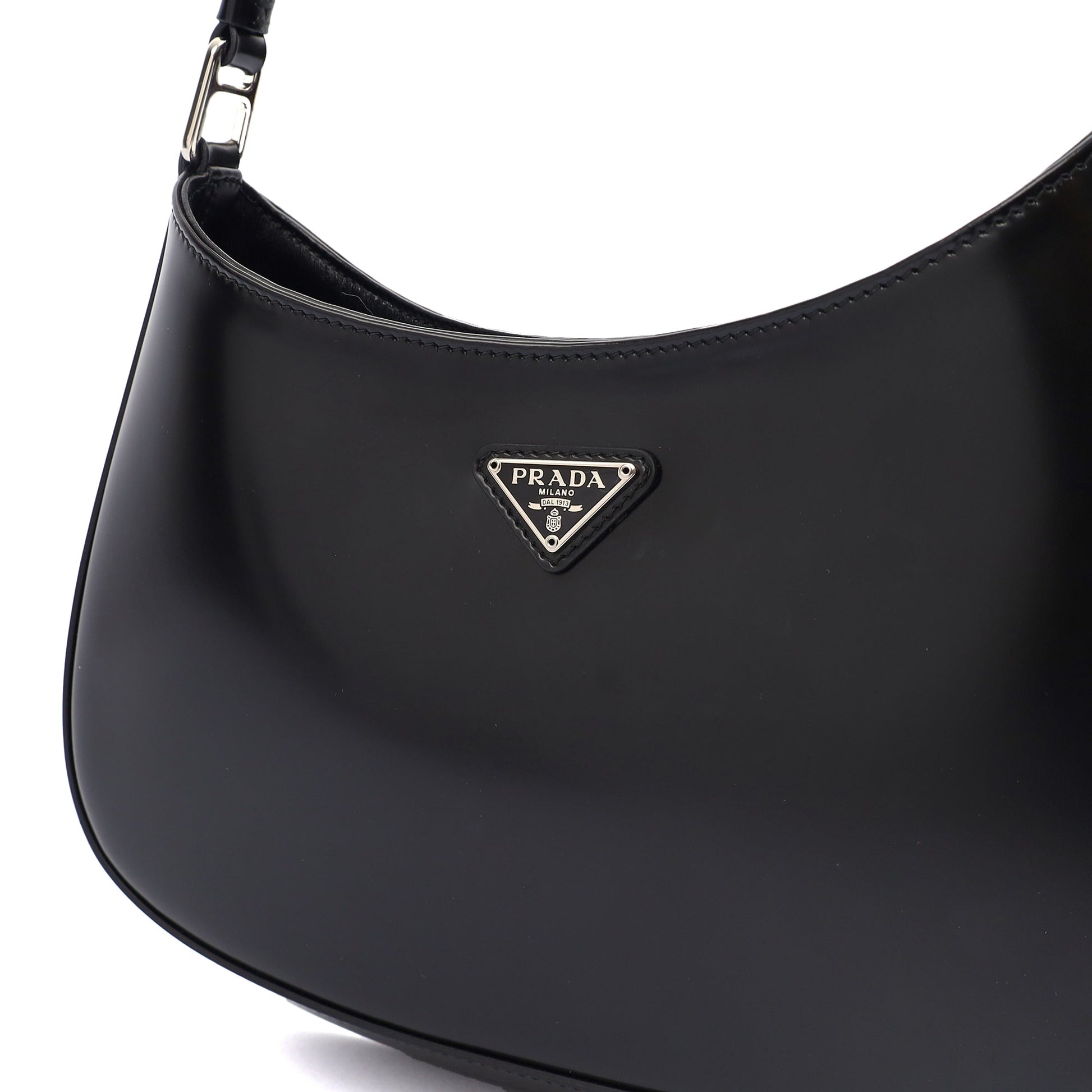 Prada Cross Body Cleo Shoulder Bag in Black, Patent Leather — Alternate View 18