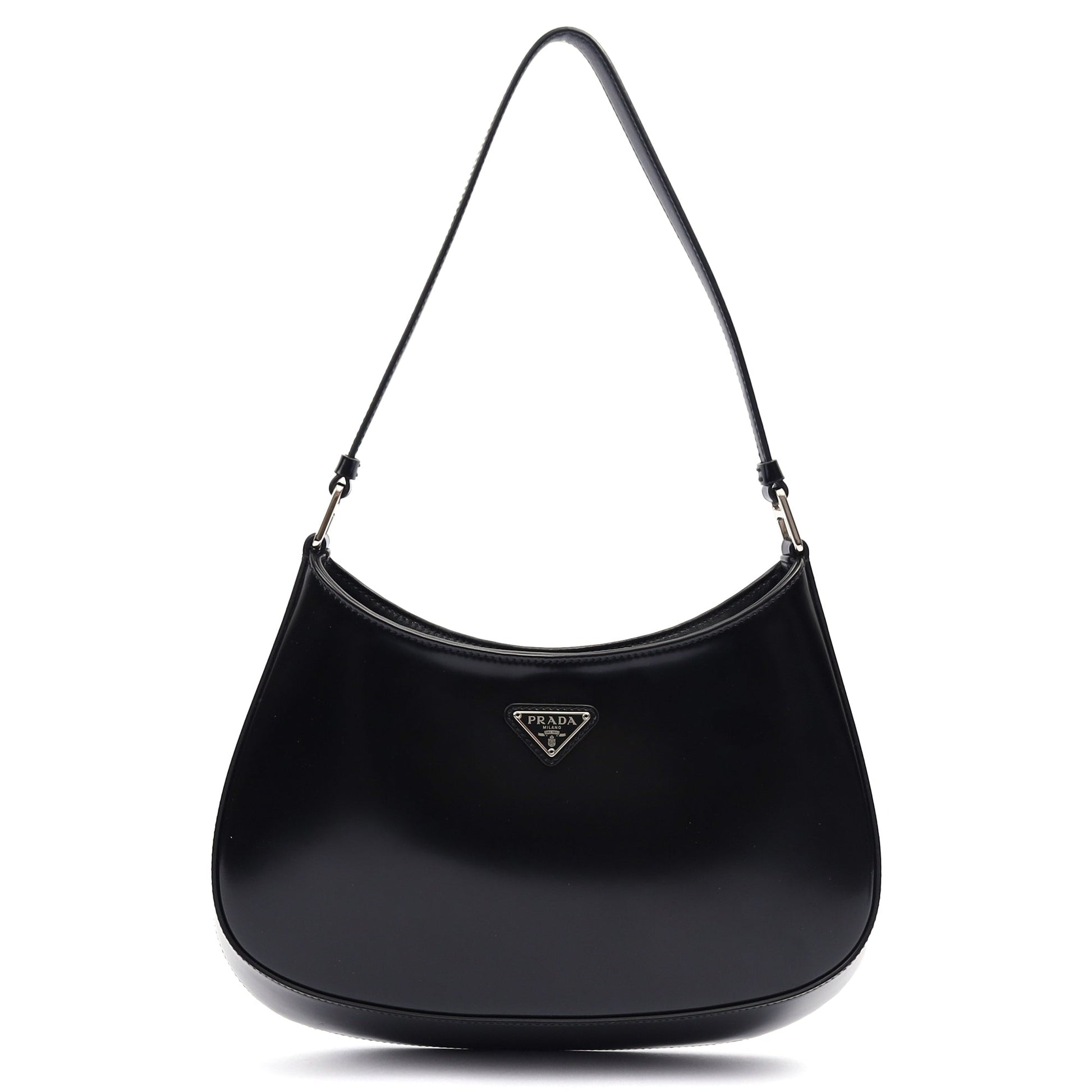 Prada Cross Body Cleo Shoulder Bag in Black, Patent Leather — Alternate View 13