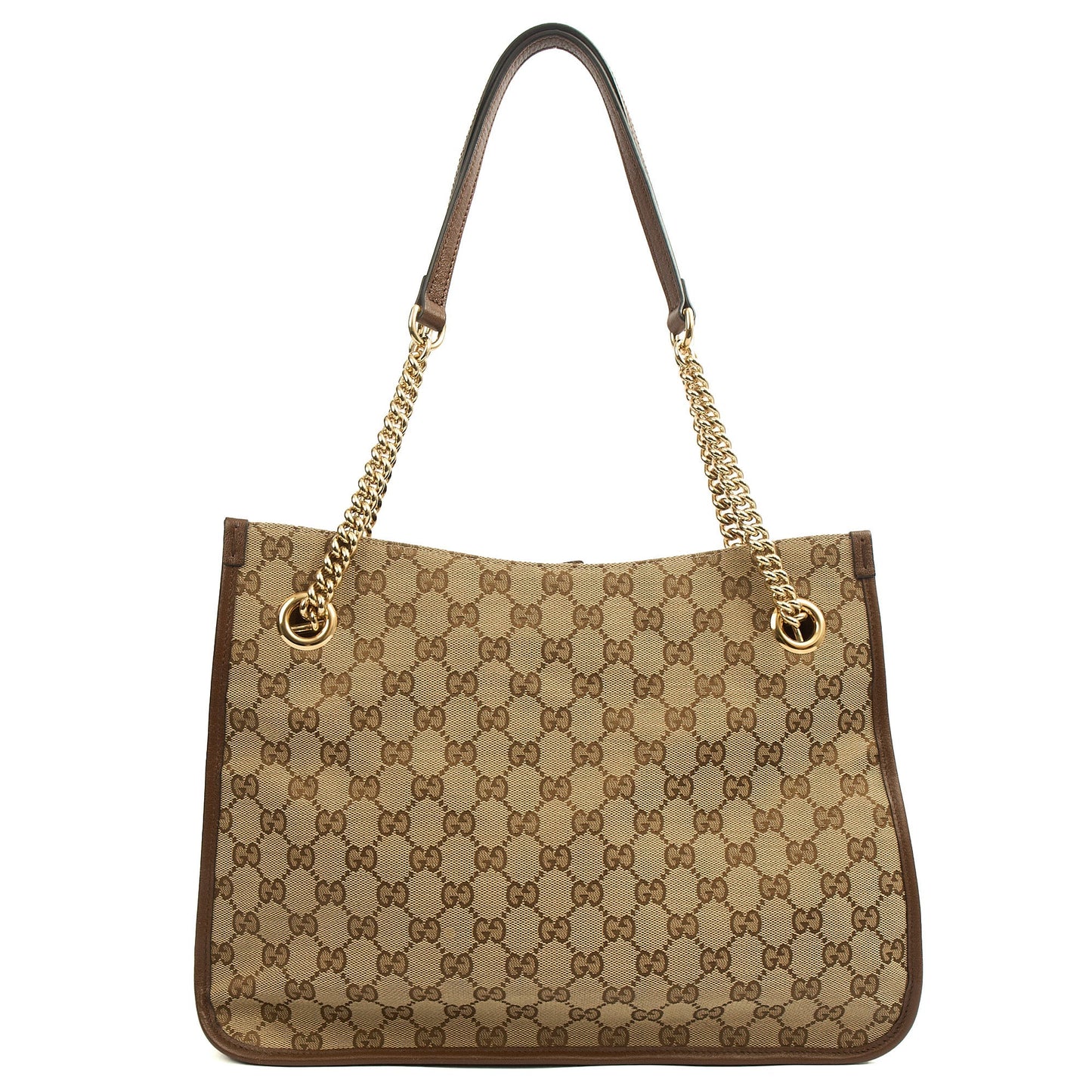 Gucci Tote Horsebit 1955 Tote in Brown, Fabric — Back View