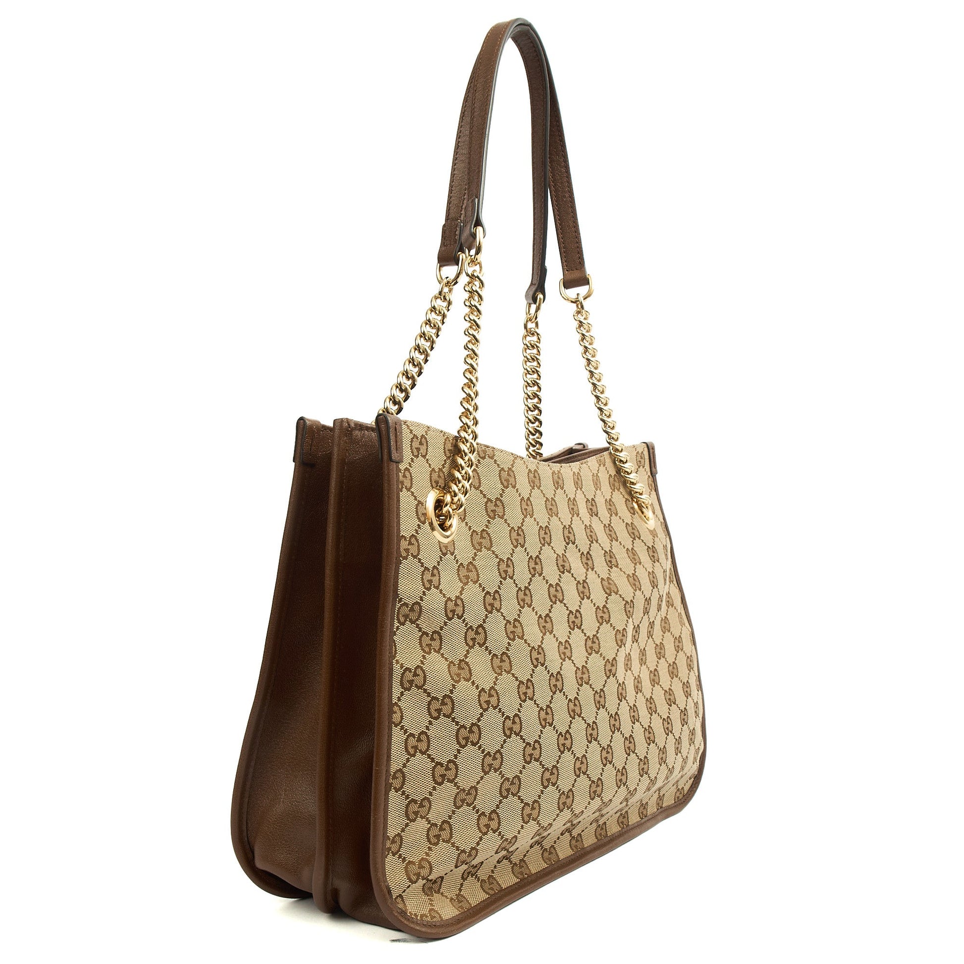 Gucci Tote Horsebit 1955 Tote in Brown, Fabric — Alternate View 8